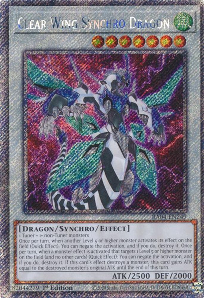 Clear Wing Synchro Dragon (Platinum Secret Rare) (RA04-EN249) - Platinum Secret Rare