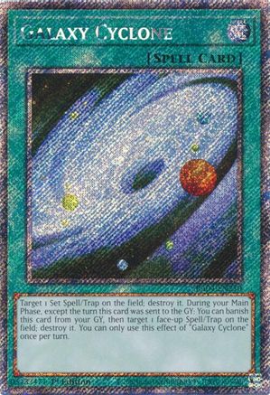 Galaxy Cyclone (Platinum Secret Rare) (RA04-EN250) - Quarter Century Stampede 1st Edition