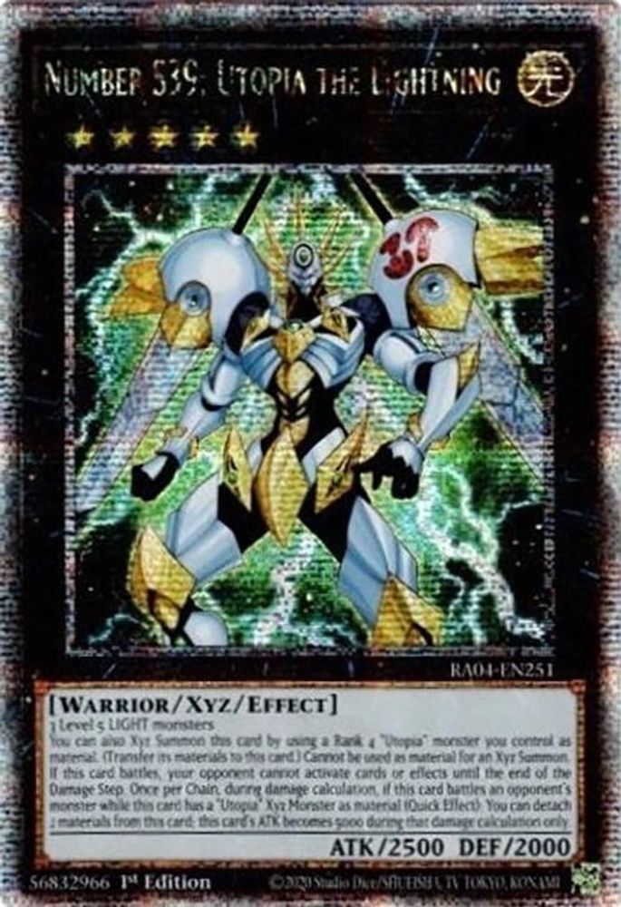 Number S39: Utopia the Lightning (Quarter Century Secret Rare) (RA04-EN251) - Quarter Century Secret Rare