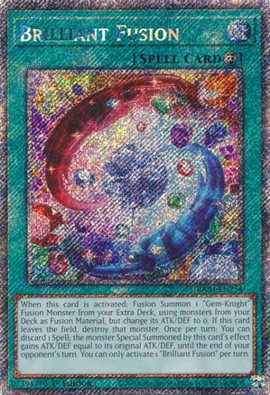 Brilliant Fusion (Platinum Secret Rare) (RA04-EN254) - Quarter Century Stampede 1st Edition
