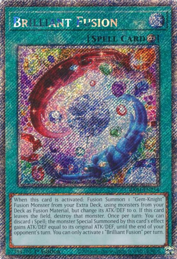 Brilliant Fusion (Platinum Secret Rare) (RA04-EN254) - Platinum Secret Rare