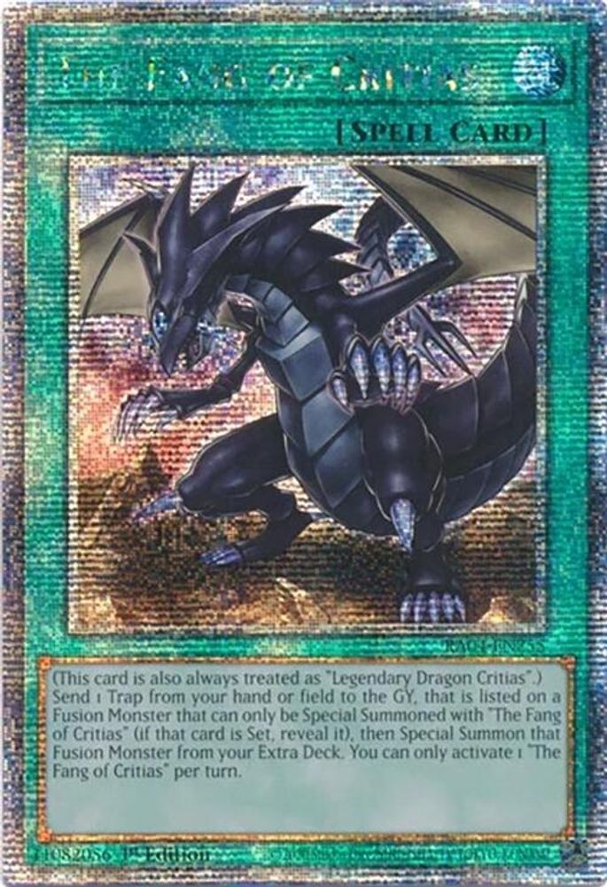 The Fang of Critias (Quarter Century Secret Rare) (RA04-EN255) - Quarter Century Secret Rare