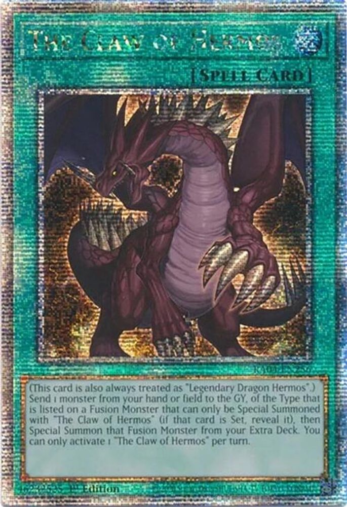 The Claw of Hermos (Quarter Century Secret Rare) (RA04-EN256) - Quarter Century Secret Rare