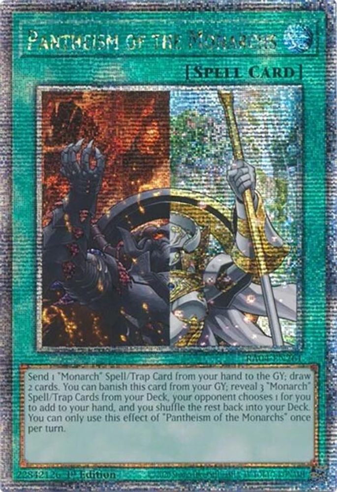 Pantheism of the Monarchs (Quarter Century Secret Rare) (RA04-EN261) - Quarter Century Secret Rare