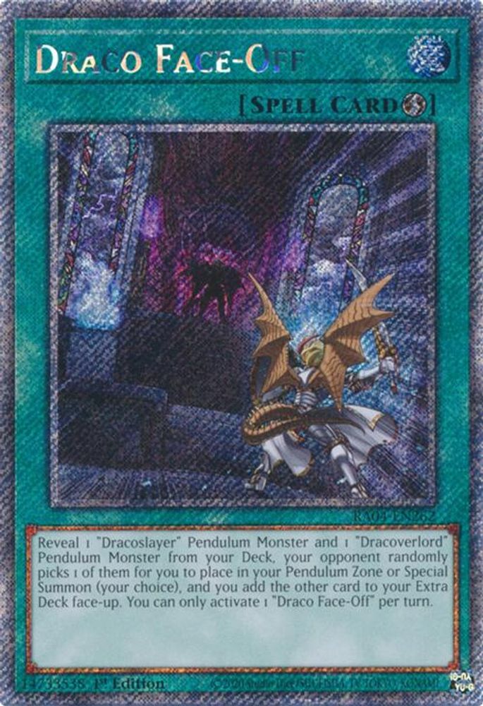 Draco Face-Off (Platinum Secret Rare) (RA04-EN262) - Platinum Secret Rare