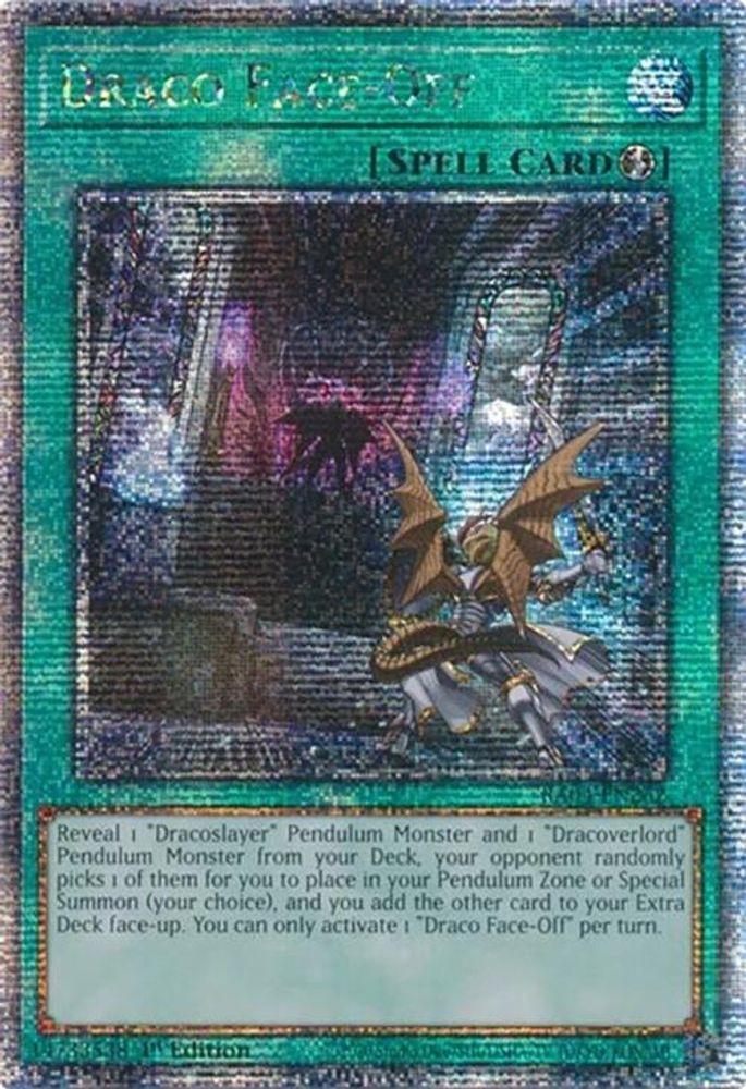 Draco Face-Off (Quarter Century Secret Rare) (RA04-EN262) - Quarter Century Secret Rare