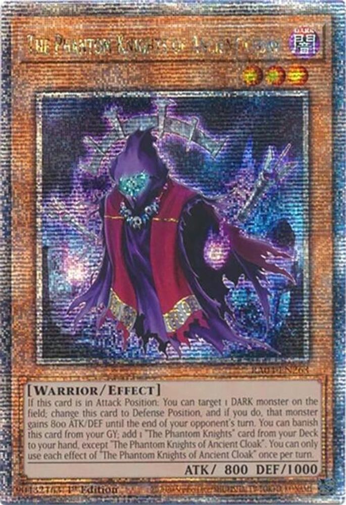 The Phantom Knights of Ancient Cloak (Quarter Century Secret Rare) (RA04-EN263) - Quarter Century Secret Rare