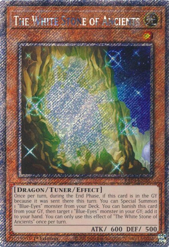 The White Stone of Ancients (Platinum Secret Rare) (RA04-EN267) - Platinum Secret Rare