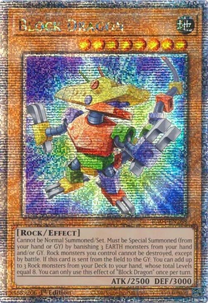 Block Dragon (Quarter Century Secret Rare) (RA04-EN268) - Quarter Century Secret Rare