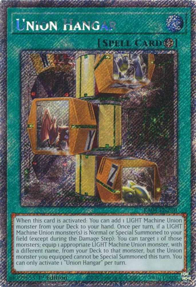 Union Hangar (Platinum Secret Rare) (RA04-EN270) - Platinum Secret Rare