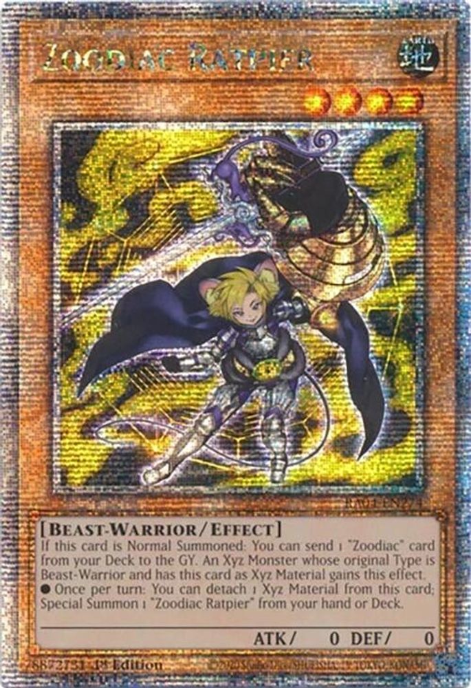 Zoodiac Ratpier (Quarter Century Secret Rare) (RA04-EN274) - Quarter Century Secret Rare