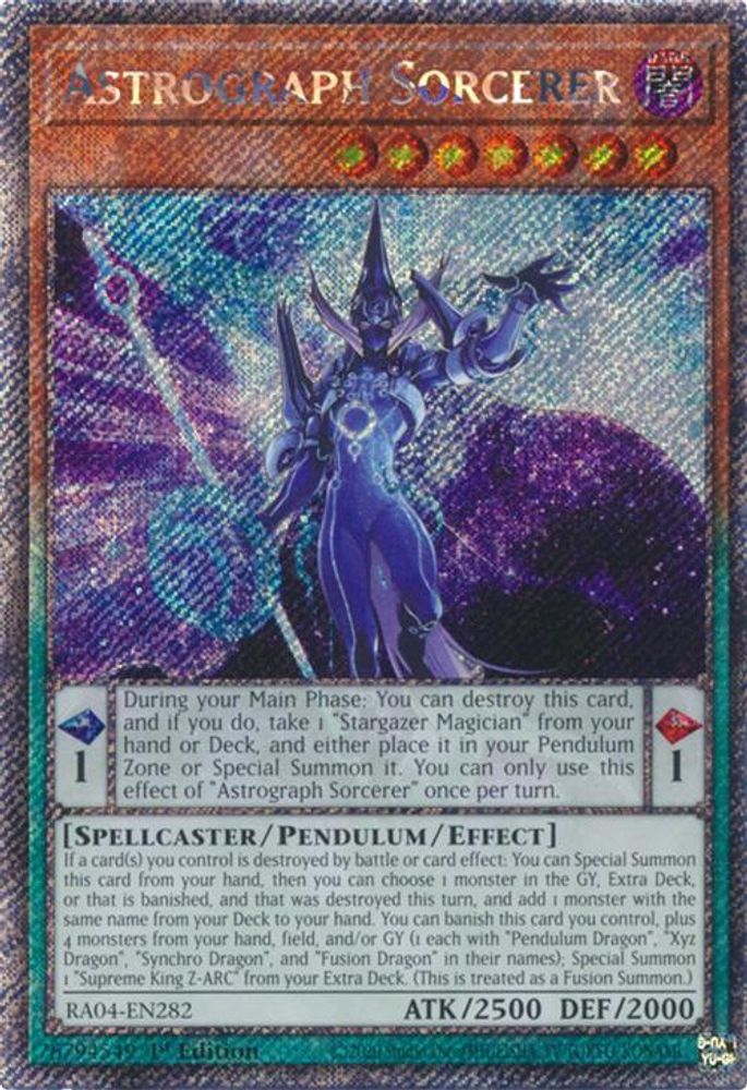 Astrograph Sorcerer (Platinum Secret Rare) (RA04-EN282) - Platinum Secret Rare