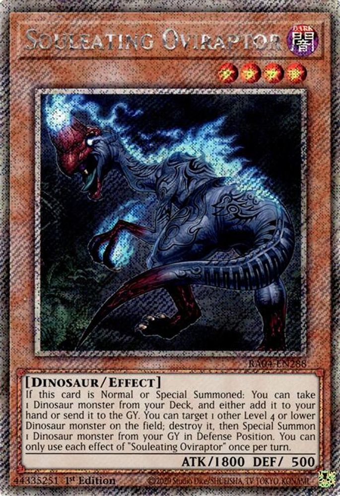 Souleating Oviraptor (Platinum Secret Rare) (RA04-EN288) - Platinum Secret Rare