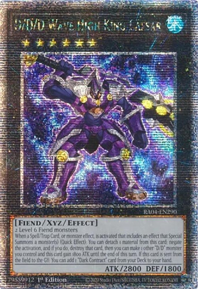 D/D/D Wave High King Caesar (Quarter Century Secret Rare) (RA04-EN290) - Quarter Century Secret Rare