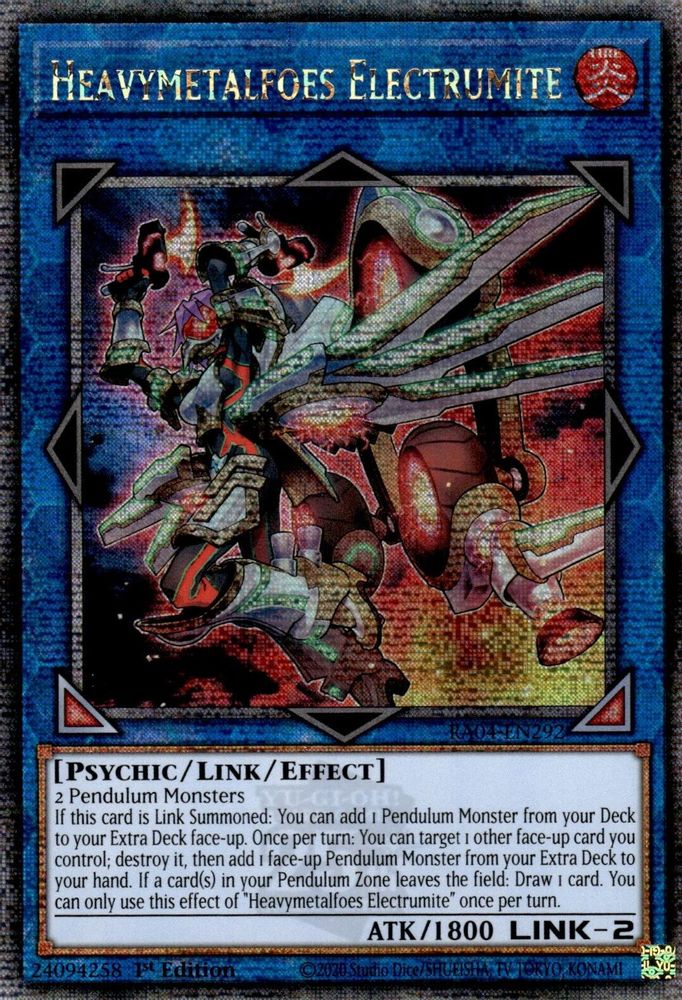 Heavymetalfoes Electrumite (Quarter Century Secret Rare) (RA04-EN292) - Quarter Century Secret Rare