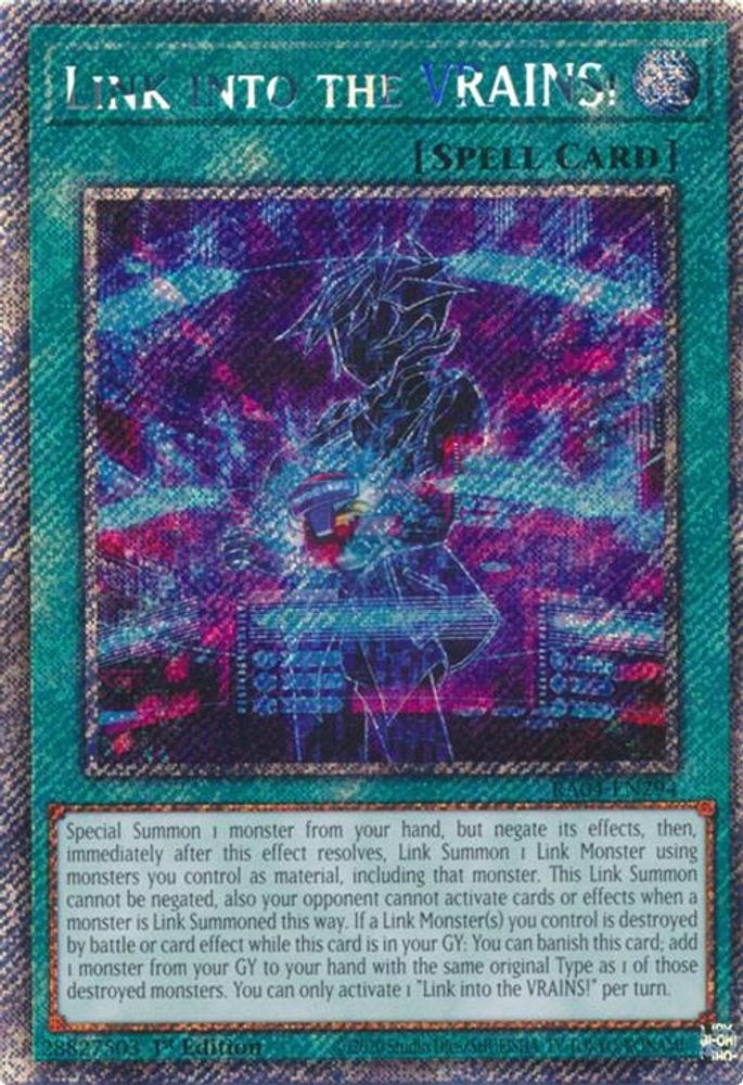 Link into the VRAINS! (Platinum Secret Rare) (RA04-EN294) - Platinum Secret Rare