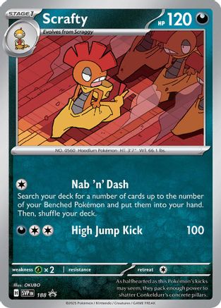Scrafty (Cosmos Holo) 188  - Holofoil - Promo