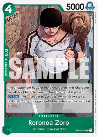 Roronoa Zoro (EB02-019) - Rare