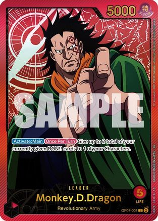 Monkey.D.Dragon (SPR) (OP07-001) - Leader