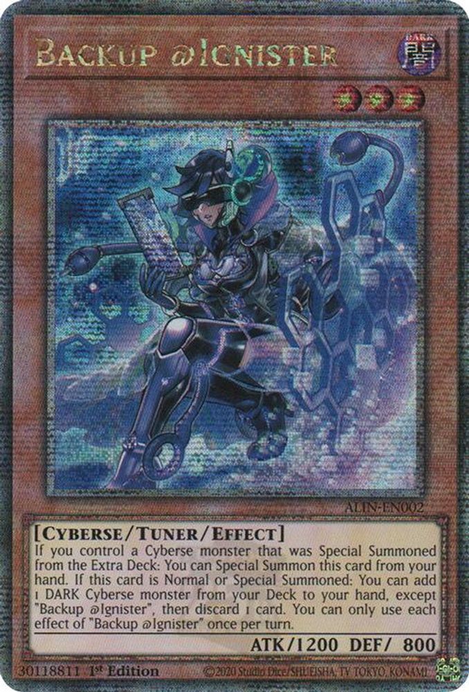 Backup @Ignister (Quarter Century Secret Rare) (ALIN-EN002) - Quarter Century Secret Rare
