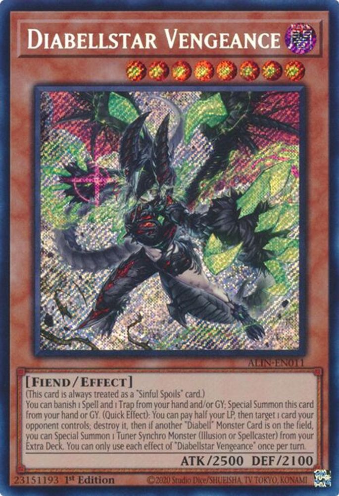 Diabellstar Vengeance (ALIN-EN011) - Secret Rare