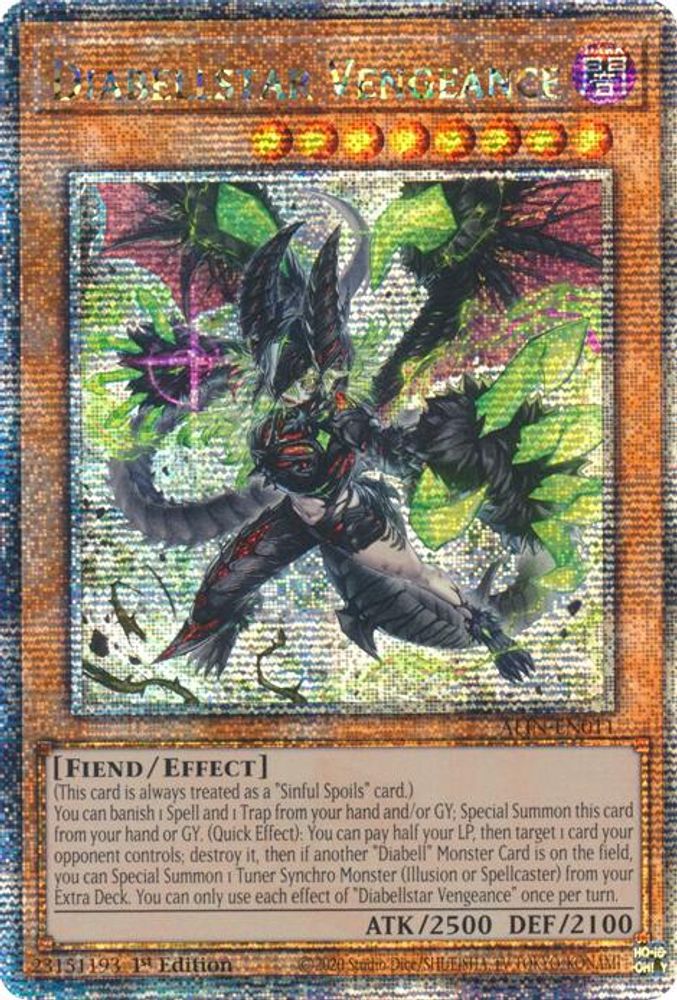 Diabellstar Vengeance (Quarter Century Secret Rare) (ALIN-EN011) - Quarter Century Secret Rare