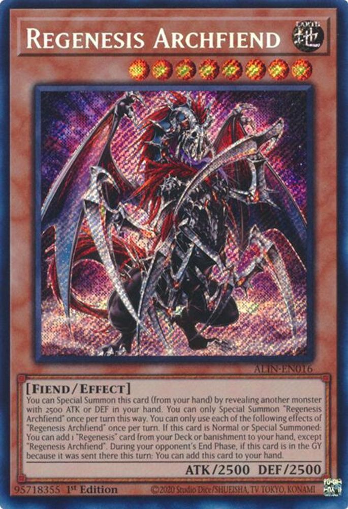 Regenesis Archfiend (ALIN-EN016) - Secret Rare