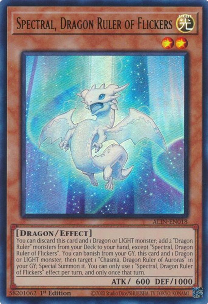 Spectral, Dragon Ruler of Flickers (ALIN-EN018) - Ultra Rare