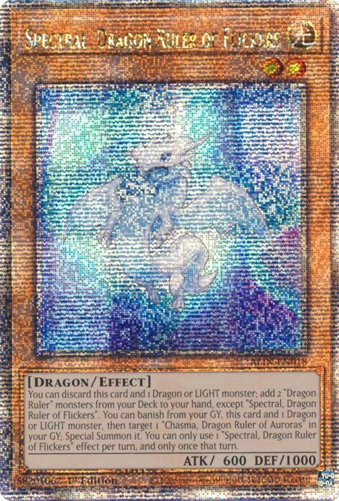 Spectral, Dragon Ruler of Flickers (Quarter Century Secret Rare) (ALIN-EN018) - Quarter Century Secret Rare