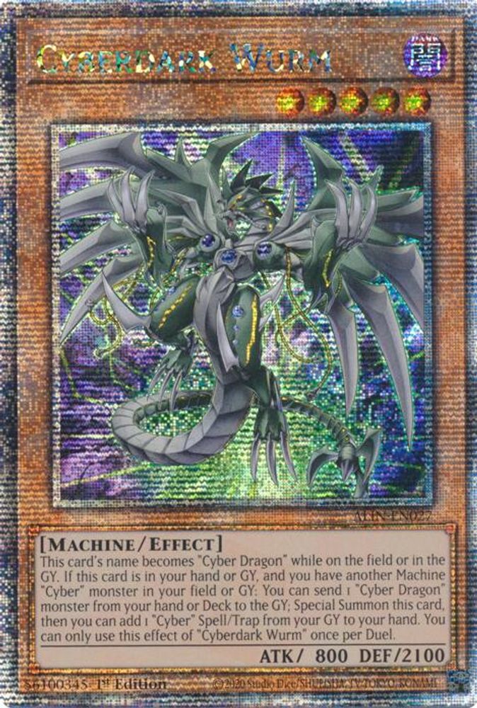 Cyberdark Wurm (Quarter Century Secret Rare) (ALIN-EN027) - Quarter Century Secret Rare