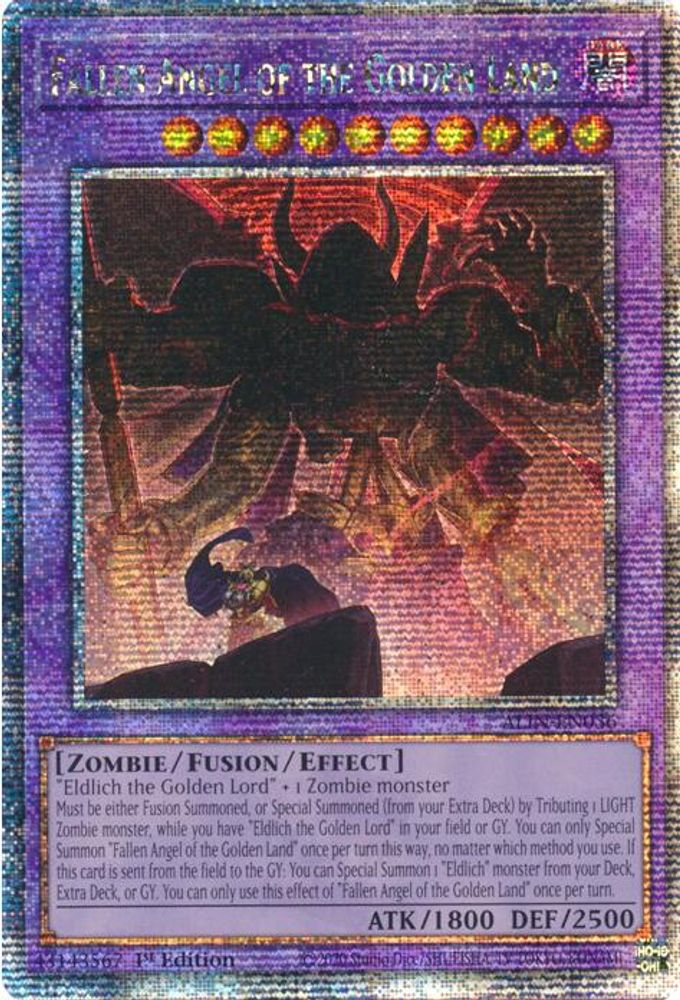 Fallen Angel of the Golden Land (Quarter Century Secret Rare) (ALIN-EN036) - Quarter Century Secret Rare