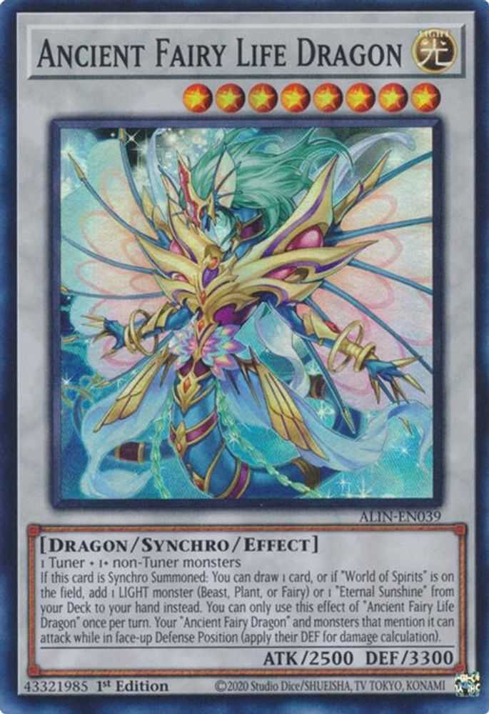 Ancient Fairy Life Dragon (ALIN-EN039) - Super Rare