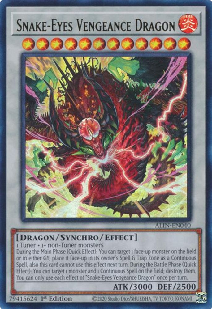 Snake-Eyes Vengeance Dragon (ALIN-EN040) - Ultra Rare