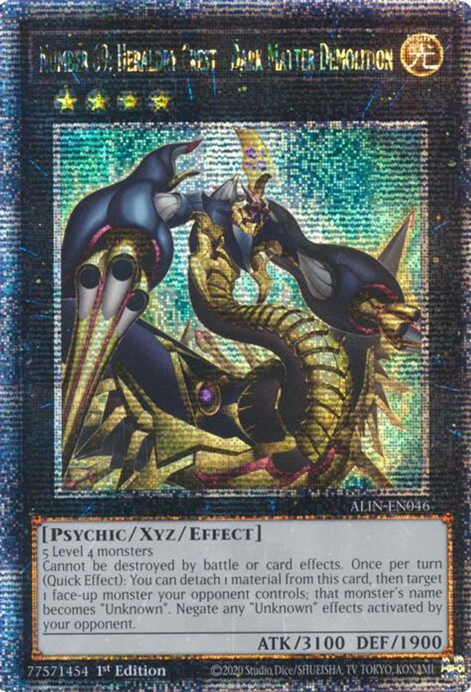 Number 69: Heraldry Crest - Dark Matter Demolition (Quarter Century Secret Rare) (ALIN-EN046) - Quarter Century Secret Rare