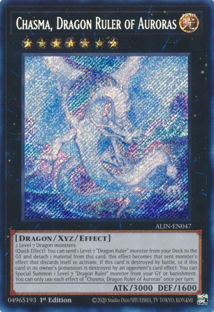 Chasma, Dragon Ruler of Auroras (ALIN-EN047) - Secret Rare