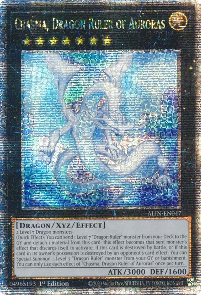 Chasma, Dragon Ruler of Auroras (Quarter Century Secret Rare) (ALIN-EN047) - Quarter Century Secret Rare