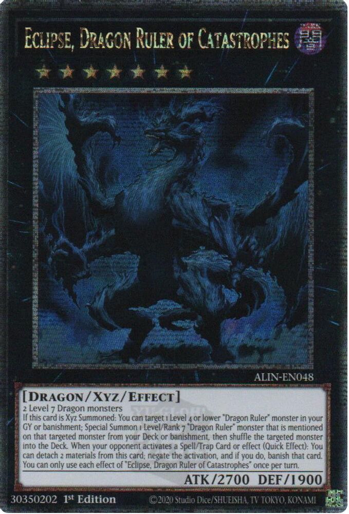 Eclipse, Dragon Ruler of Catastrophes (Quarter Century Secret Rare) (ALIN-EN048) - Quarter Century Secret Rare