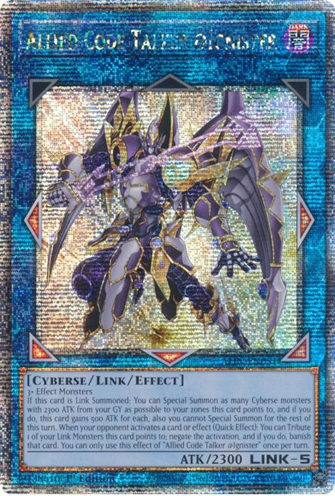 Allied Code Talker @Ignister (Quarter Century Secret Rare) (ALIN-EN051) - Quarter Century Secret Rare