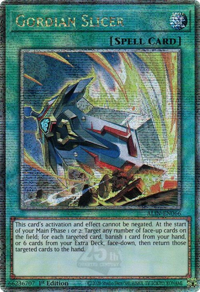 Gordian Slicer (Quarter Century Secret Rare) (ALIN-EN066) - Quarter Century Secret Rare