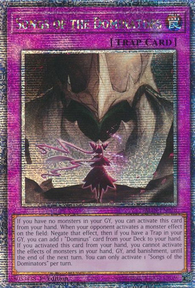 Songs of the Dominators (Quarter Century Secret Rare) (ALIN-EN078) - Quarter Century Secret Rare
