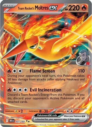 Team Rocket's Moltres ex 031  - Holofoil - Double Rare