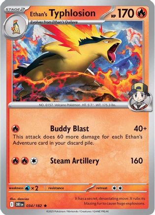 Ethan's Typhlosion 034  - Holofoil - Rare