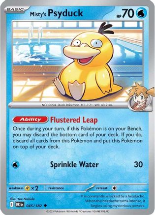 Misty's Psyduck 045  - Reverse Holofoil - Uncommon