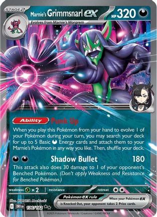 Marnie's Grimmsnarl ex 136  - Holofoil - Double Rare