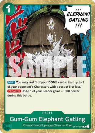 Gum-Gum Elephant Gatling (OP11-038) - Rare
