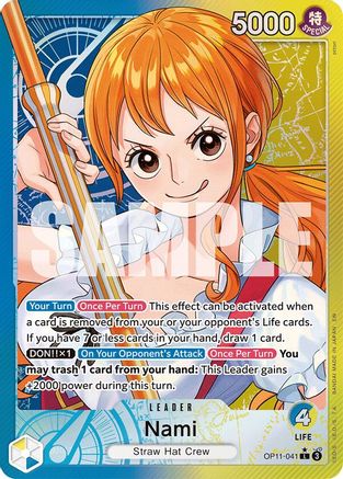 Nami (041) (Alternate Art) (OP11-041) - Leader
