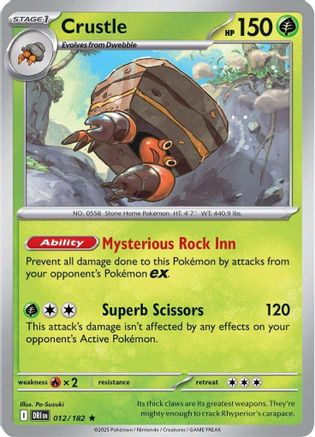 Crustle 012/182  - Reverse Holofoil - Rare