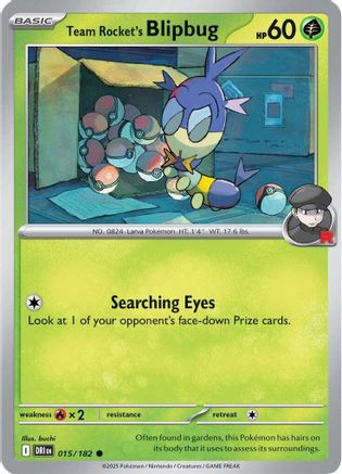 Team Rocket's Blipbug 015  - Reverse Holofoil - Common