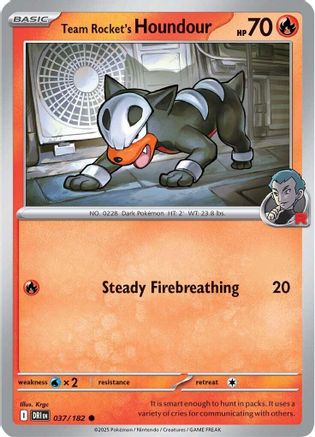 Team Rocket's Houndour 037  - Common