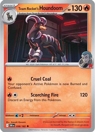 Team Rocket's Houndoom 038/182  - Uncommon